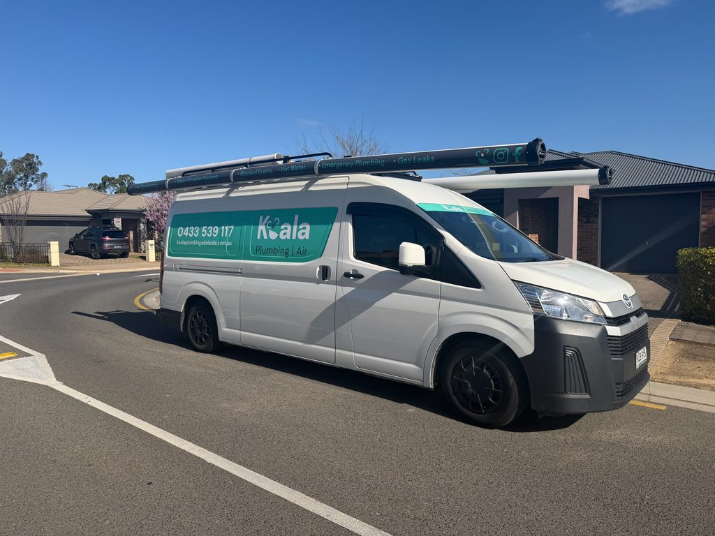 Koala plumbing fixing a burst pipe in Andrews Farm