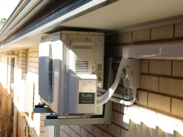 Window air conditioner installed by Koala Plumbing in Adelaide