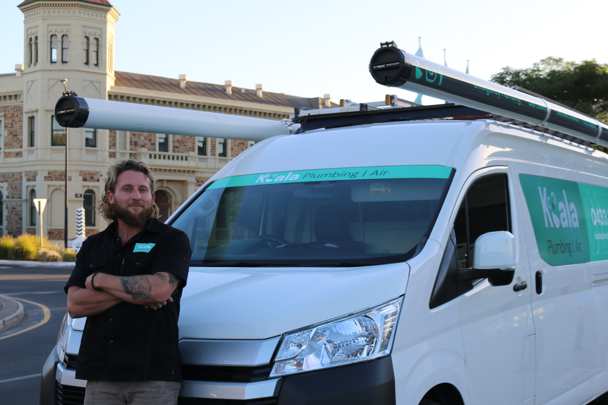 Koala Plumbing plumber and van in Adelaide