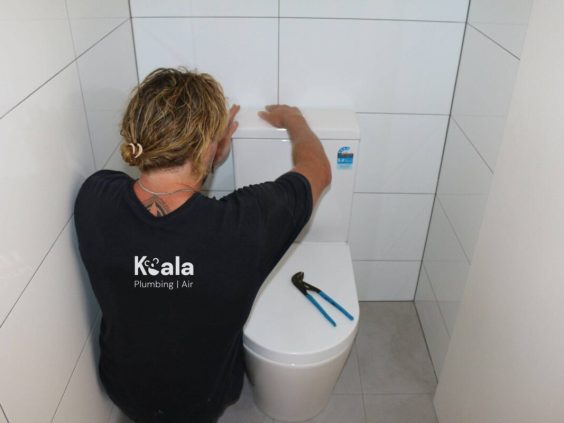 Koala Plumbing plumber in Adelaide addressing toilet blockage