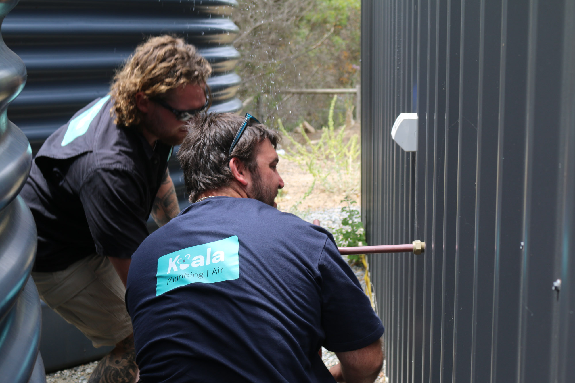 koala plumbing completing a job